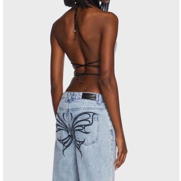 Drip Disorder Rhinestone Bra - Picture 3 of 6